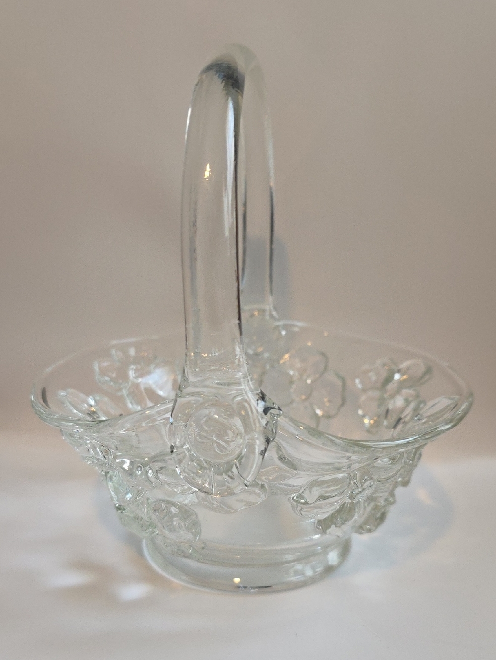 Indiana Glass Dogwood Basket